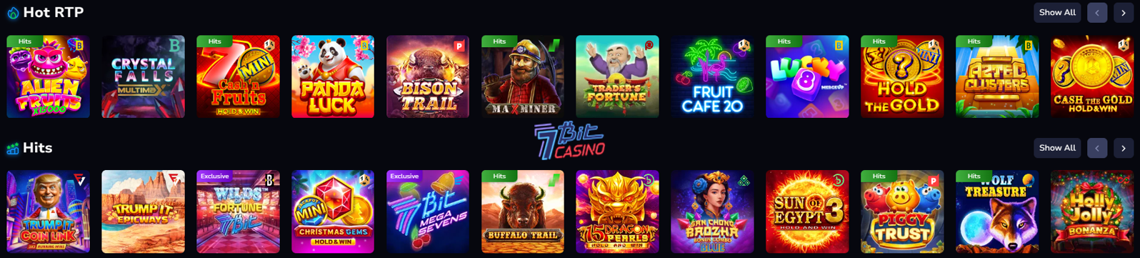 Pokies at 7bit casino australia